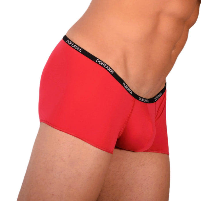 DOREANSE Mens Boys mini Boxer Short Thin fabric Red 1590 92