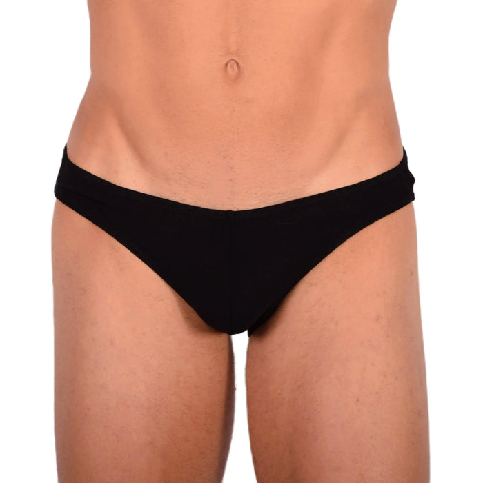 DOREANSE Mens Micro Briefs sexy fashion Cotton Modal Lycra Slip Black 1281 13 - SexyMenUnderwear.com