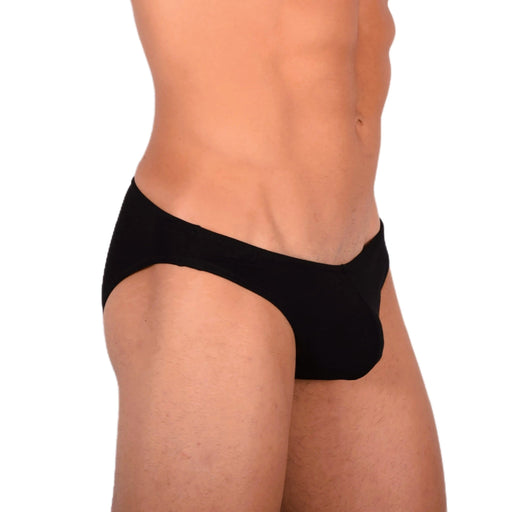 DOREANSE Mens Micro Briefs sexy fashion Cotton Modal Lycra Slip Black 1281 13 - SexyMenUnderwear.com