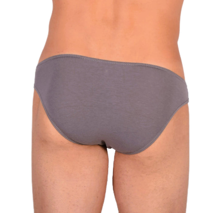 DOREANSE Mens Micro Briefs Sexy Fashion Cotton Modal Lycra Slip Gray 1281 13 - SexyMenUnderwear.com