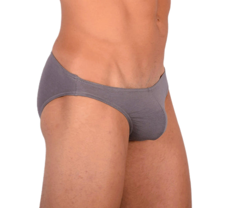 DOREANSE Mens Micro Briefs Sexy Fashion Cotton Modal Lycra Slip Gray 1281 13 - SexyMenUnderwear.com