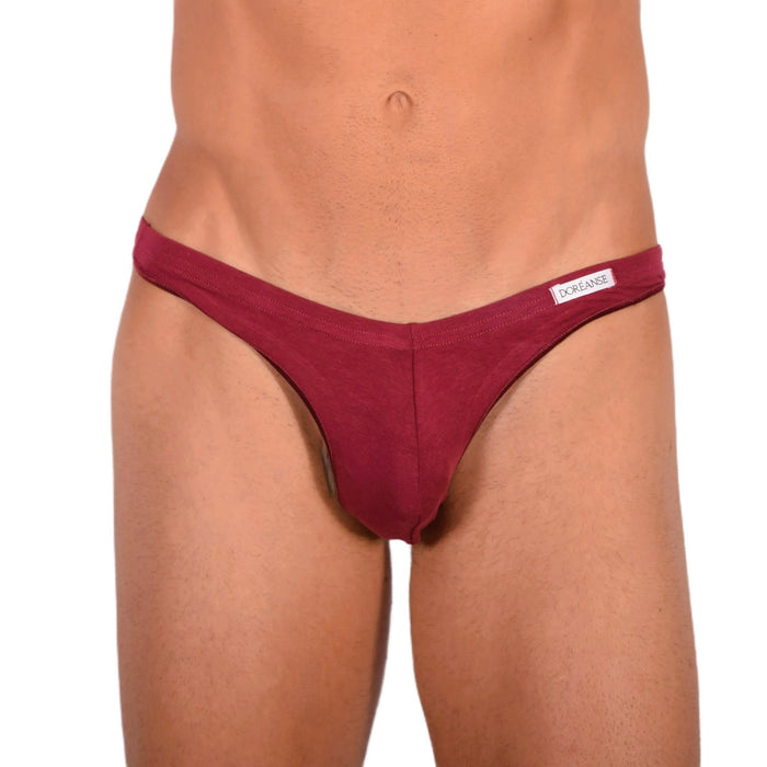 DOREANSE Mens String Underwear Euro Mens Thong Claret - Red 1392 91