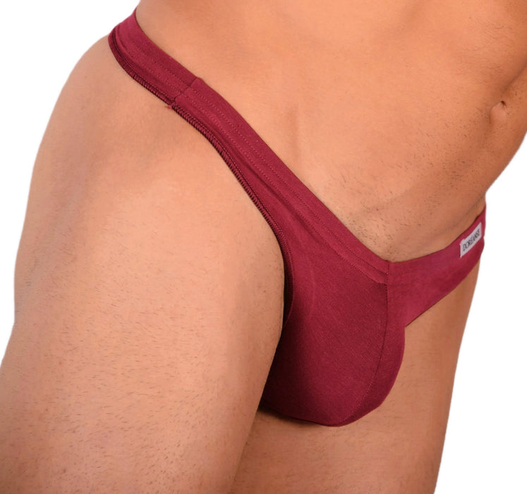 DOREANSE Mens String Underwear Euro Mens Thong Claret - Red 1392 96