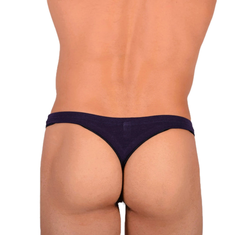 DOREANSE Mens Thongs Soft Cotton String Navy 1392 97