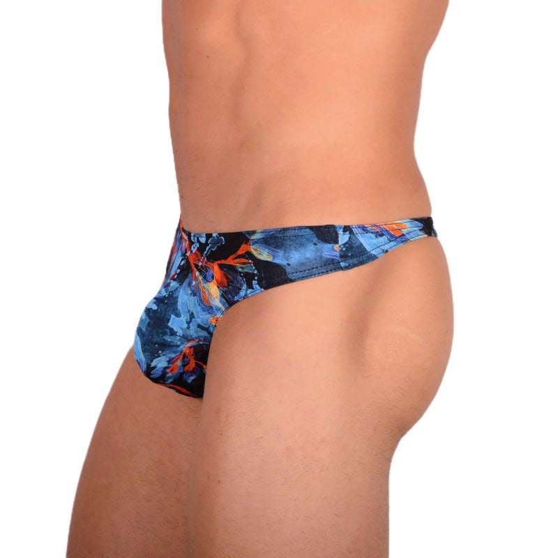 DOREANSE Sensual Mens Thong Deep Sea Cotton Blend 1341 65