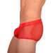 Doreanse sexy Boxer Brief Silky Hipster Short Low Rise - Mesh Boxer RED 1588 8 - SexyMenUnderwear.com