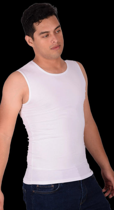 DOREANSE Tank Top Athletic Muscle Coton Classic White 2205 3 - SexyMenUnderwear.com