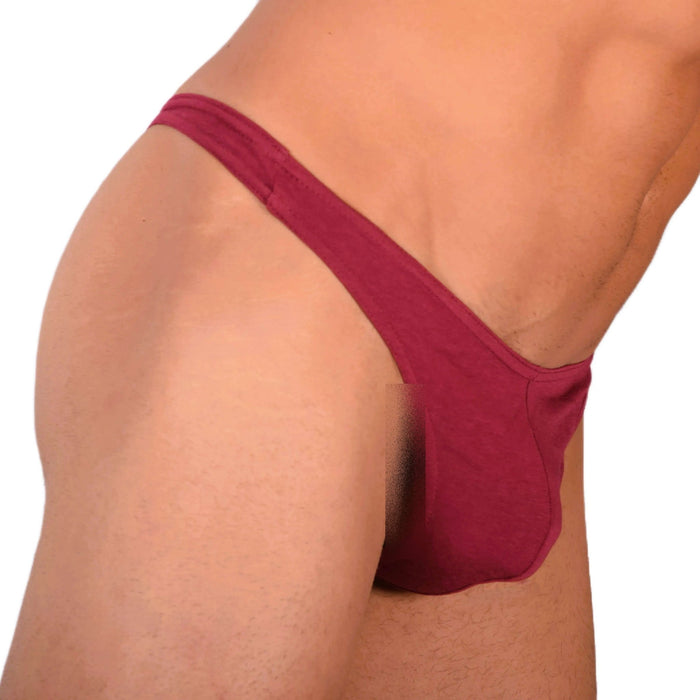 Doreanse Thongs Hang Loose Low - Rise Lean Cut Thong Bordeaux Red 1280 12 - SexyMenUnderwear.com