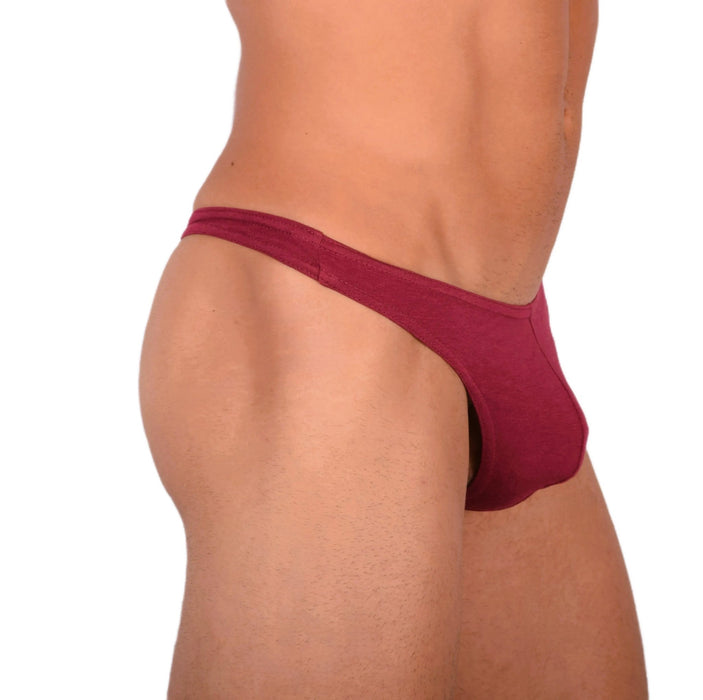 Doreanse Thongs Hang Loose Low - Rise Lean Cut Thong Bordeaux Red 1280 12 - SexyMenUnderwear.com