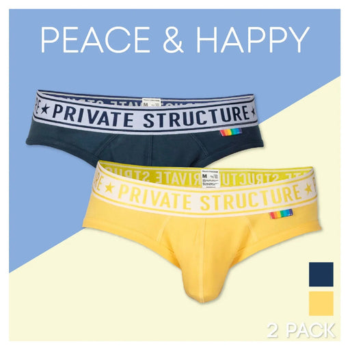 Duo Pack 2 - Private Structure Mini Briefs PRD Sunset Yellow + Dark Navy 4385 1051