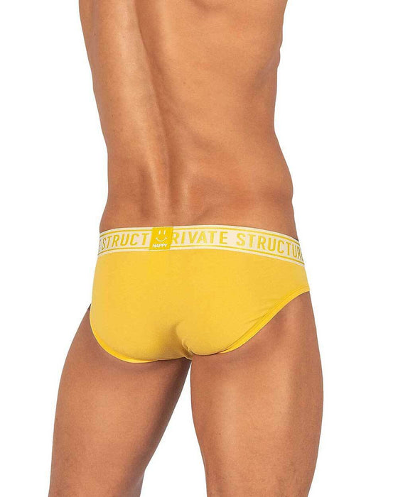 Duo Pack 2 - Private Structure Mini Briefs PRD Sunset Yellow + Dark Navy 4385 105 - SexyMenUnderwear.com