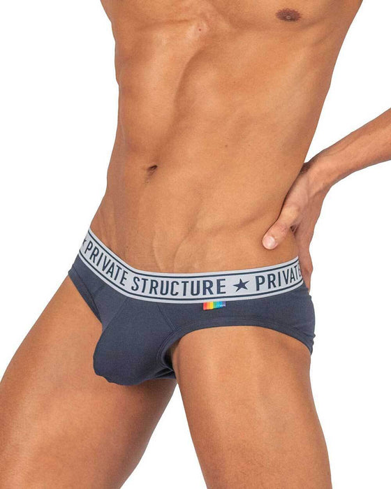 Duo Pack 2 - Private Structure Mini Briefs PRD Sunset Yellow + Dark Navy 4385 105 - SexyMenUnderwear.com