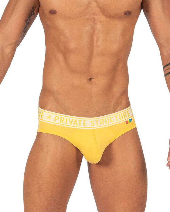 Duo Pack 2 - Private Structure Mini Briefs PRD Sunset Yellow + Dark Navy 4385 105 - SexyMenUnderwear.com