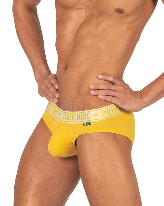 Duo Pack 2 - Private Structure Mini Briefs PRD Sunset Yellow + Dark Navy 4385 105 - SexyMenUnderwear.com