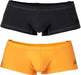 Duo Pack Two PRIVATE STRUCTURE Boxer Trunk Matt Black + Orange 4383 111 - SexyMenUnderwear.com