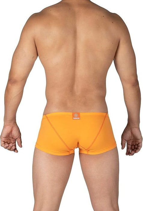 Duo Pack Two PRIVATE STRUCTURE Boxer Trunk Matt Black + Orange 4383 111 - SexyMenUnderwear.com