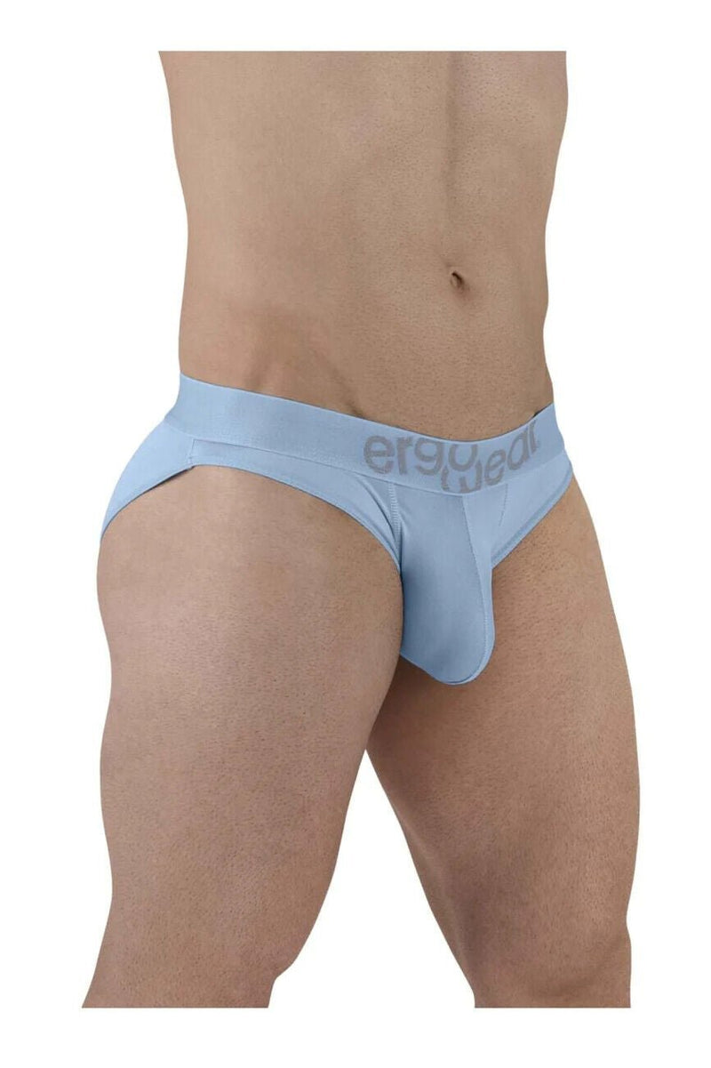 ErgoWear Bikini Brief HIP Low - Rise Stretchy Briefs Seamed Pouch Cool Blue 15032