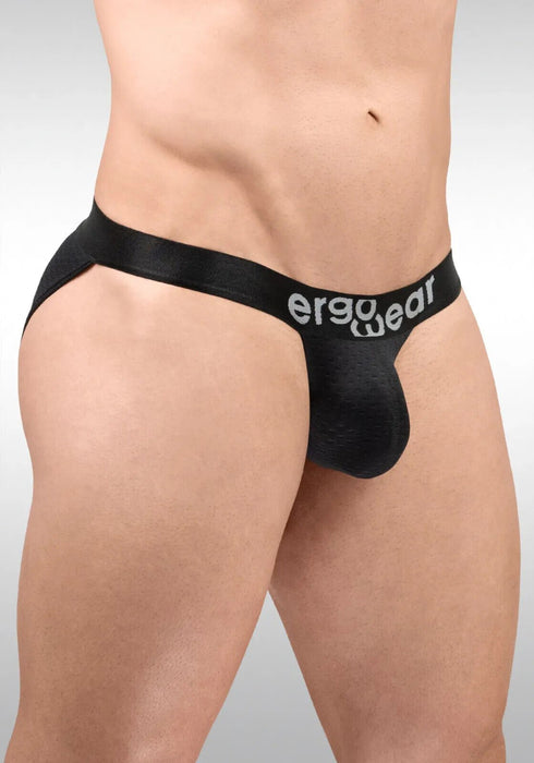 ErgoWear Bikini Brief MAX Flow 3D Pouch Micro - Perforated Briefs in Black 1688 - SexyMenUnderwear.com