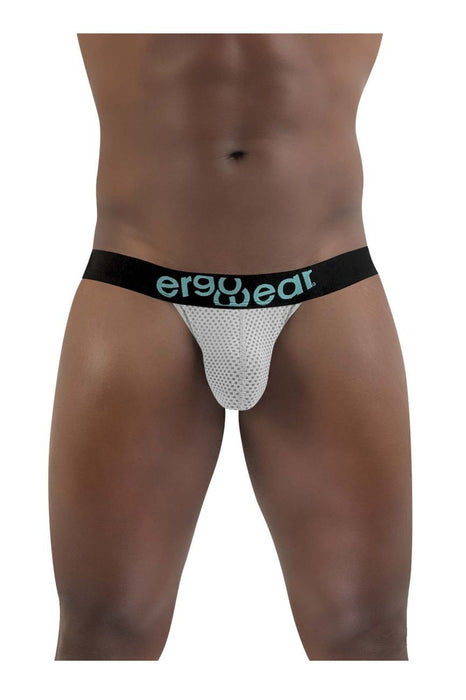 ErgoWear Bikini Brief MAX Mesh Pouch Low - Rise Briefs Light Gray 1392 - SexyMenUnderwear.com