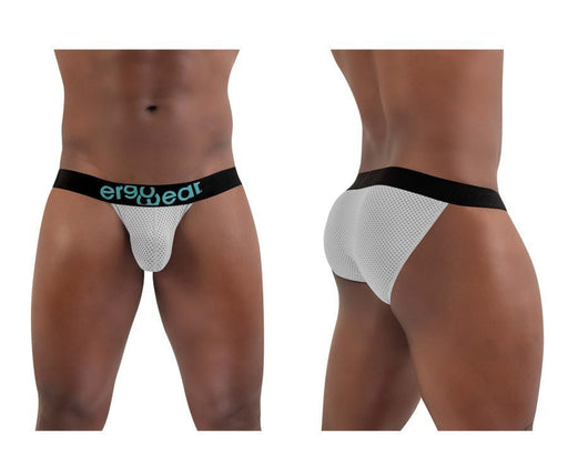 ErgoWear Bikini Brief MAX Mesh Pouch Low - Rise Briefs Light Gray 1392 - SexyMenUnderwear.com