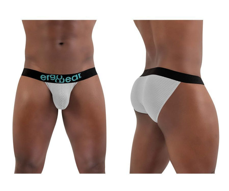 ErgoWear Bikini Brief MAX Mesh Pouch Low - Rise Briefs Light Gray 13921