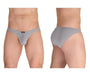 ERGOWEAR Bikini - Brief X4D Seamed Pouch Low Rise Briefs Silver Gray 1592 91 - SexyMenUnderwear.com