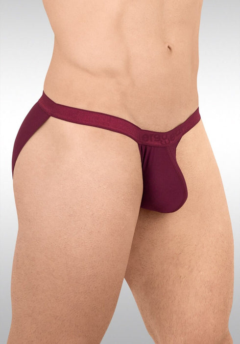 ErgoWear Bikini Briefs SLK Flat Seams 3 - Dimensional Pouch Burgundy 1657 23 - SexyMenUnderwear.com