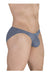 ERGOWEAR Bikini Briefs X4D Seamed Pouch Low - Rise Brief Smoke Blue 1596 91 - SexyMenUnderwear.com