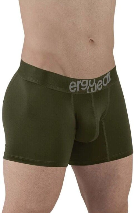 ErgoWear Boxer HIP Trunks Low - Rise Stretchy Boxer Seamed Pouch Green 1498 - SexyMenUnderwear.com