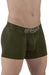 ErgoWear Boxer HIP Trunks Low - Rise Stretchy Boxer Seamed Pouch Green 1498 - SexyMenUnderwear.com