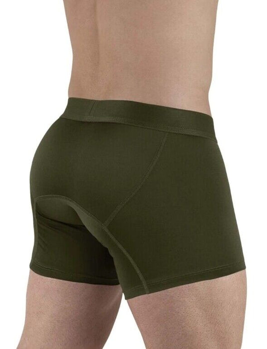 ErgoWear Boxer HIP Trunks Low - Rise Stretchy Boxer Seamed Pouch Green 1498 - SexyMenUnderwear.com