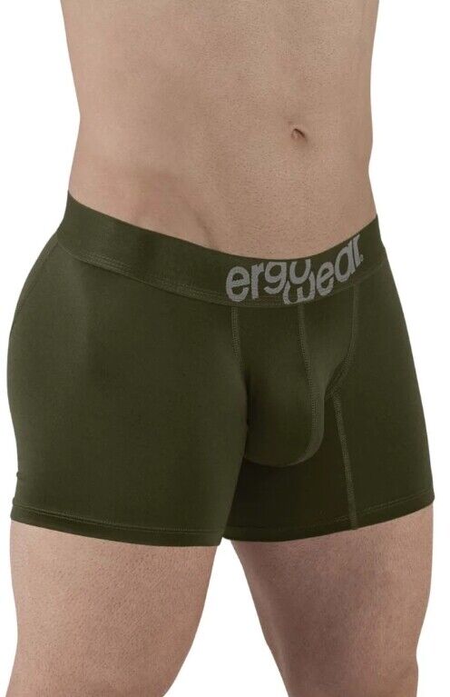 ErgoWear Boxer HIP Trunks Low - Rise Stretchy Boxer Seamed Pouch Green 14984