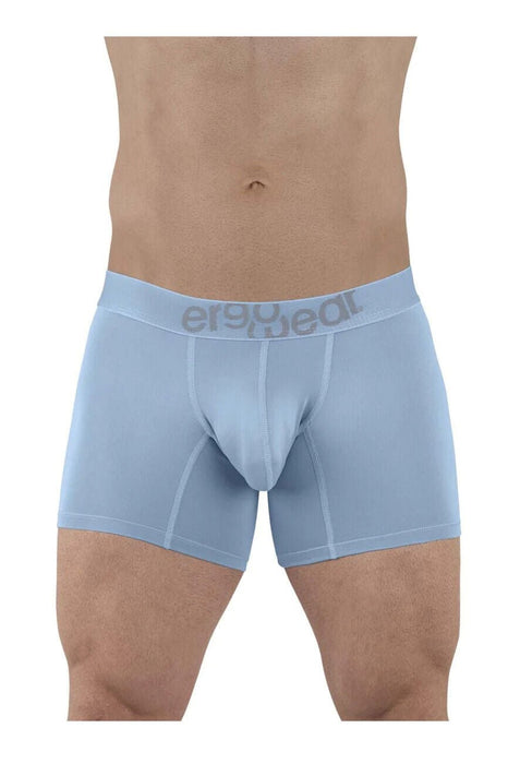 ErgoWear Boxer HIP Trunks Low - Rise Stretchy Boxer Seamed Pouch in Cool Blue 1504 - SexyMenUnderwear.com