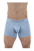 ErgoWear Boxer HIP Trunks Low - Rise Stretchy Boxer Seamed Pouch in Cool Blue 1504 - SexyMenUnderwear.com