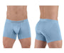 ErgoWear Boxer HIP Trunks Low - Rise Stretchy Boxer Seamed Pouch in Cool Blue 1504 - SexyMenUnderwear.com