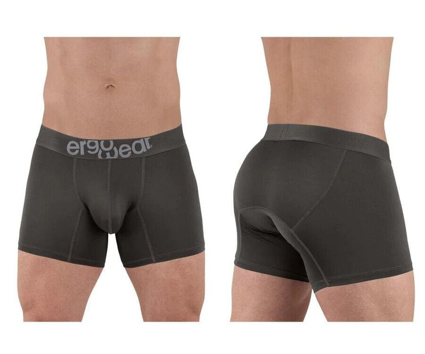 ErgoWear Boxer HIP Trunks Low - Rise Stretchy Boxer Seamed Pouch Shark Gray 1495 - SexyMenUnderwear.com