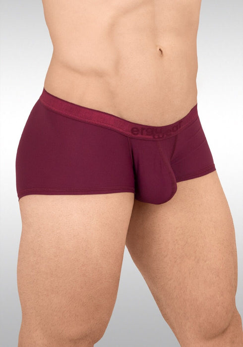 ErgoWear Boxer Trunks 3Dimensional SLK Pouch Flat Seams Burgundy Red 1658 13 - SexyMenUnderwear.com