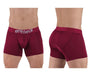 ErgoWear Boxer Trunks HIP Low - Rise Stretchy Boxer Seamed Pouch Plum Red 1501 - SexyMenUnderwear.com