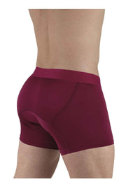 ErgoWear Boxer Trunks HIP Low - Rise Stretchy Boxer Seamed Pouch Plum Red 15012