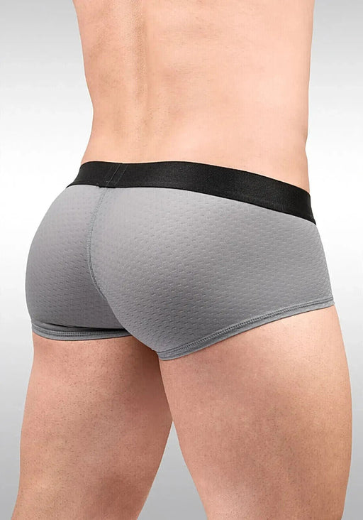 ErgoWear Boxer Trunks MAX Flow Micro Perforated Mesh Fabric in Gray 1684 - SexyMenUnderwear.com