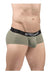 ErgoWear Boxer Trunks MAX Flow Micro Perforated Mesh in Smoke Green 1679 - SexyMenUnderwear.com