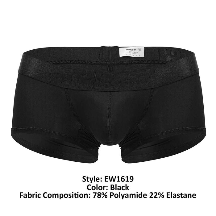 ErgoWear Boxer Trunks MAX XX Stretch Short Length Boxer Black 1619 - SexyMenUnderwear.com