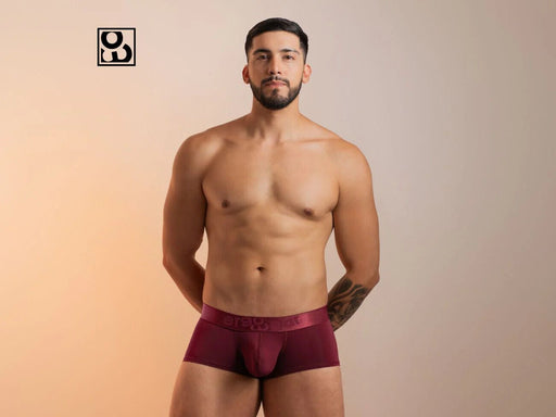 ErgoWear Boxer Trunks MAX XX Stretch Short Length Boxer Pomegranate Red 1623 - SexyMenUnderwear.com