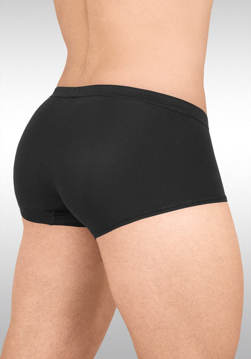 ErgoWear Boxer Trunks SLK 3 - Dimensional Pouch Hyper Soft in Black 1662 13 - SexyMenUnderwear.com