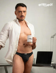 ErgoWear Cotton Thongs FEEL GR8 Pouch Lightweight Thong Black 1726 1211