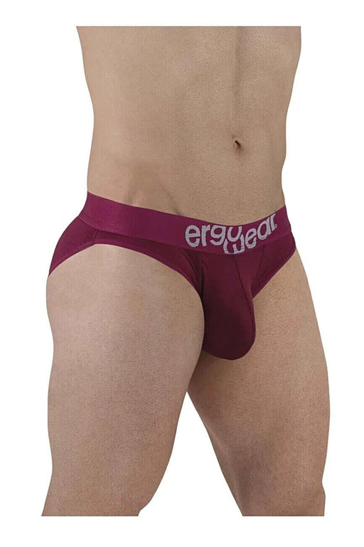 ErgoWear HIP Bikini Brief Stretchy Low - Rise Briefs Seamed Pouch Plum Red 15001