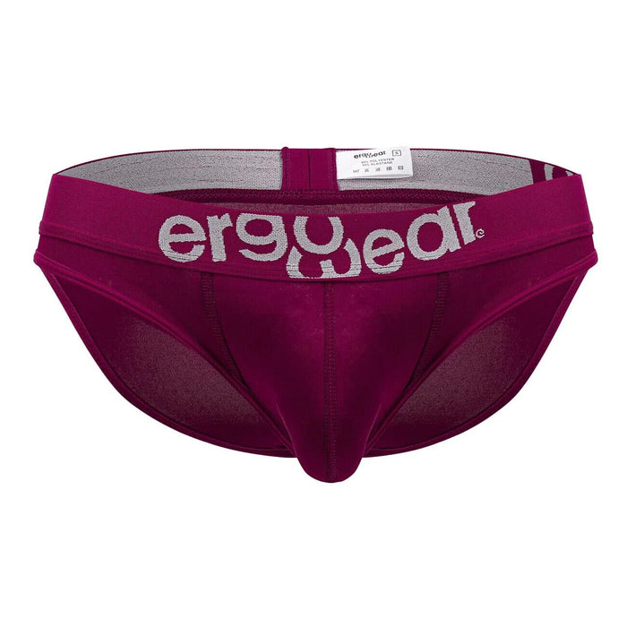 ErgoWear HIP Bikini Brief Stretchy Low - Rise Briefs Seamed Pouch Plum Red 1500 - SexyMenUnderwear.com