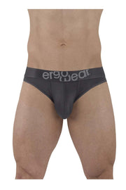 ErgoWear HIP Bikini Brief Stretchy Low - Rise Briefs Seamed Pouch Shark Gray 14944