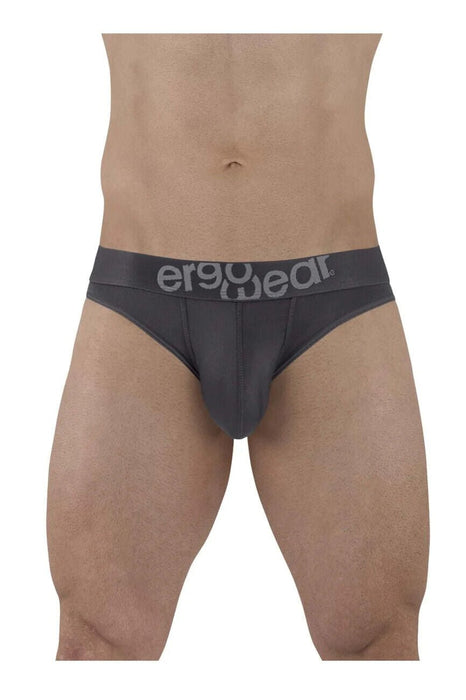 ErgoWear HIP Bikini Brief Stretchy Low - Rise Briefs Seamed Pouch Shark Gray 1494 - SexyMenUnderwear.com