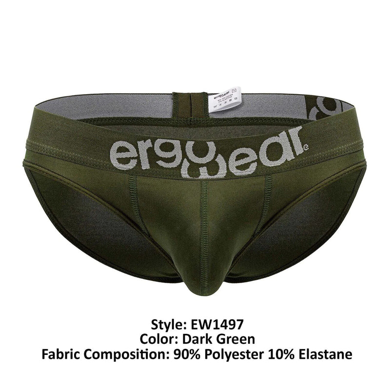 ErgoWear HIP Bikini Briefs Stretchy Low - Rise Brief Seamed Pouch Cypress 14977